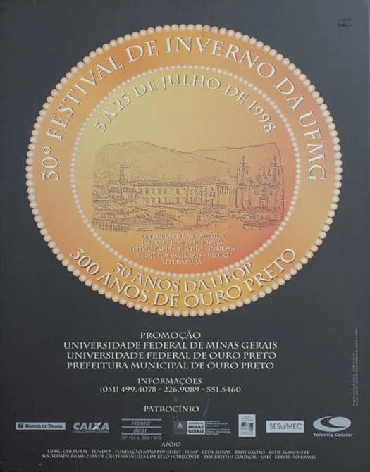 Cartaz 30ª edição do Festival de Inverno - 1998