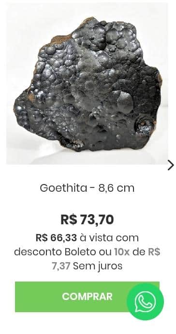 Com 1/10 do peso da goethita apresentada na foto anterior, formação é vendida por mais de R$70 na internet.