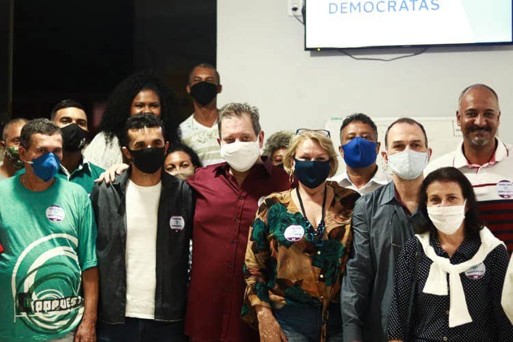 Convenção do DEM teve e respeitou o distanciamento social recomendado. Foto: Lui Pereira/Agência Primaz