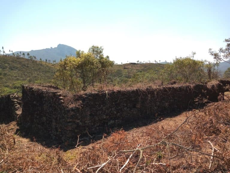 Ruínas da Fazenda dos Pitangui, em Antônio Pereira, distrito de Ouro Preto. Foto: Marcelo Sena/Agência Primaz