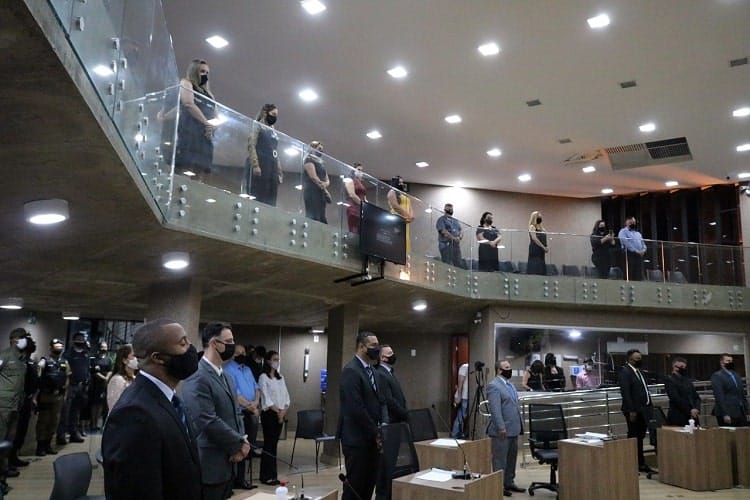 A solenidade foi realizada com número reduzido de público devido à pandemia da Covid-19 – Foto: Gilson Fernandes/Agência Primaz