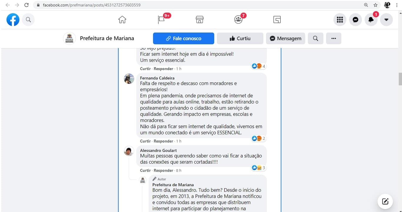 Reprodução 07/17: Facebook