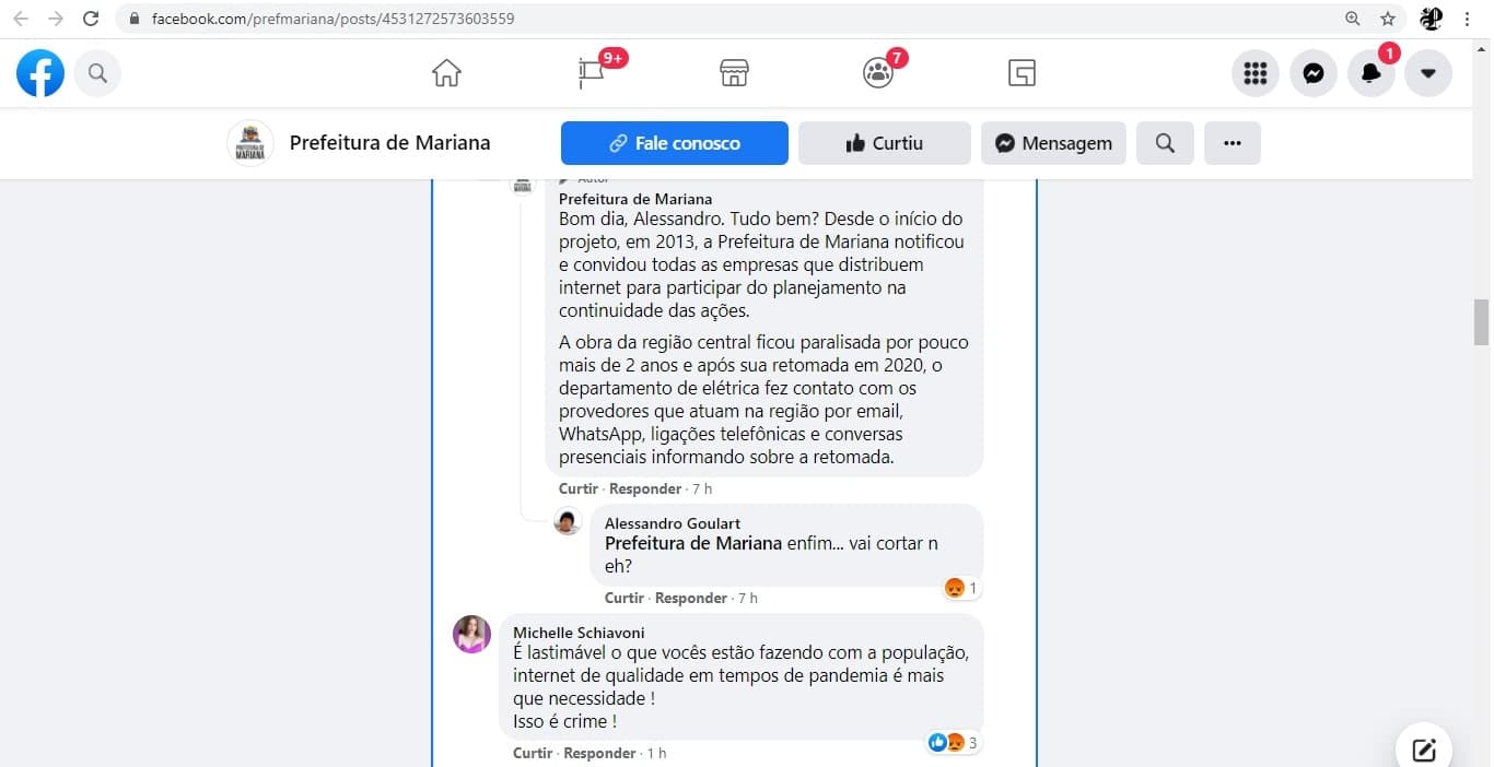 Reprodução 08/17: Facebook