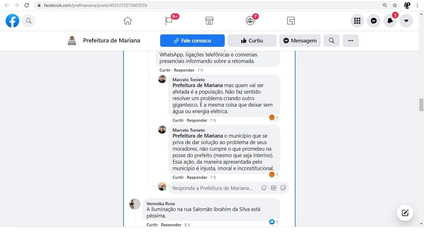 Reprodução 10/17: Facebook