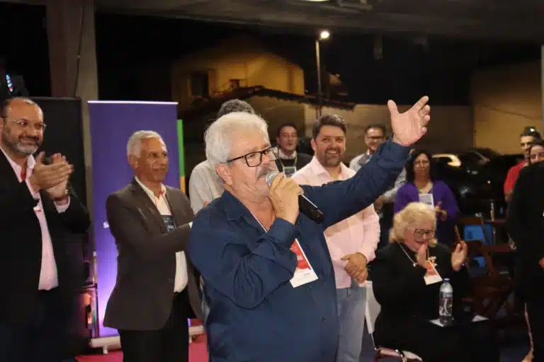 Pedro do Eldorado, Secretário de Desenvolvimento Econômico de Mariana, discursa na abertura do evento