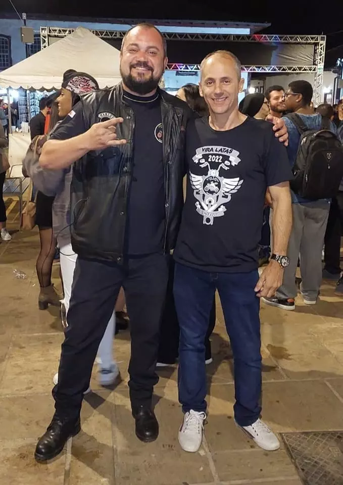 Marlon Figueiredo e Ricardo Miranda, no primeiro dia do 13º Encontro de Motociclistas