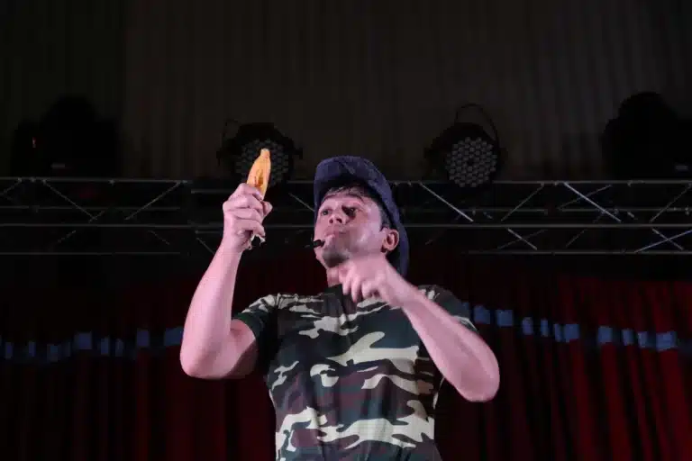 Bananinha na abertura do Encontro Internacional de Palhaços, promovido pelo Circovolante