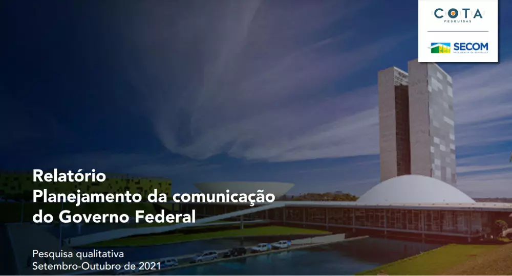 Reprodução da capa do relatório do plano de ação para comunicação, elaborado a partir dos resultados da pesquisa