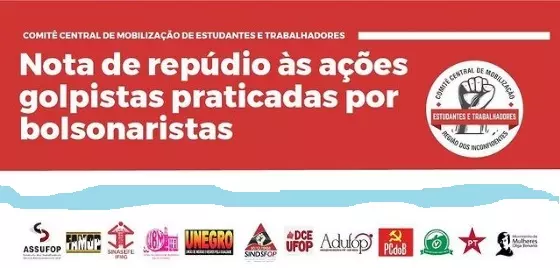 Reprodução da postagem da Adufop nas redes sociais