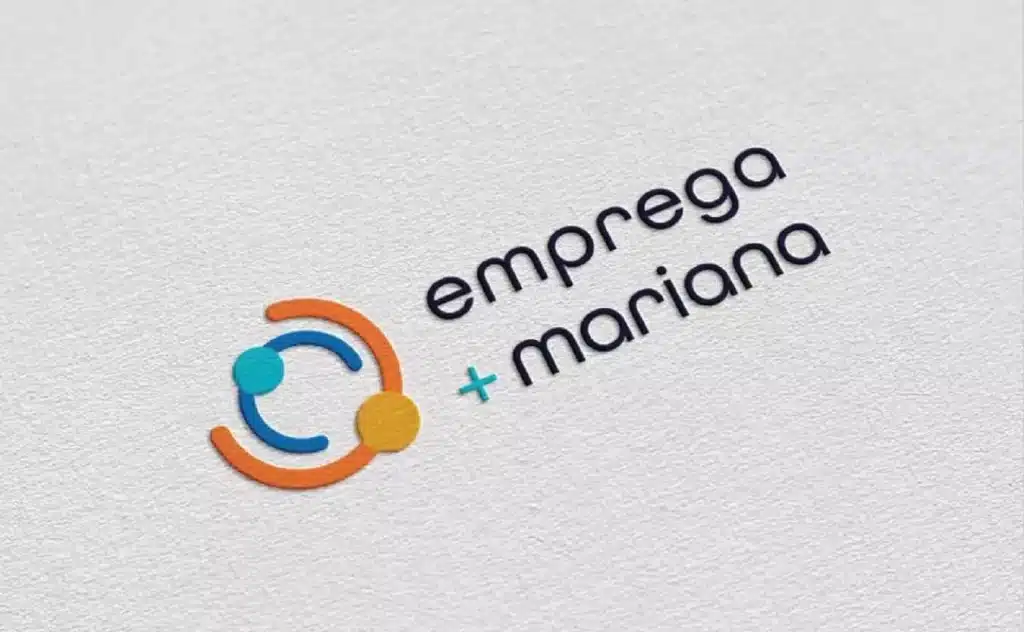 Logomarca do Emprega + Mariana, simbolizando a conexão entre trabalhadores e empresas