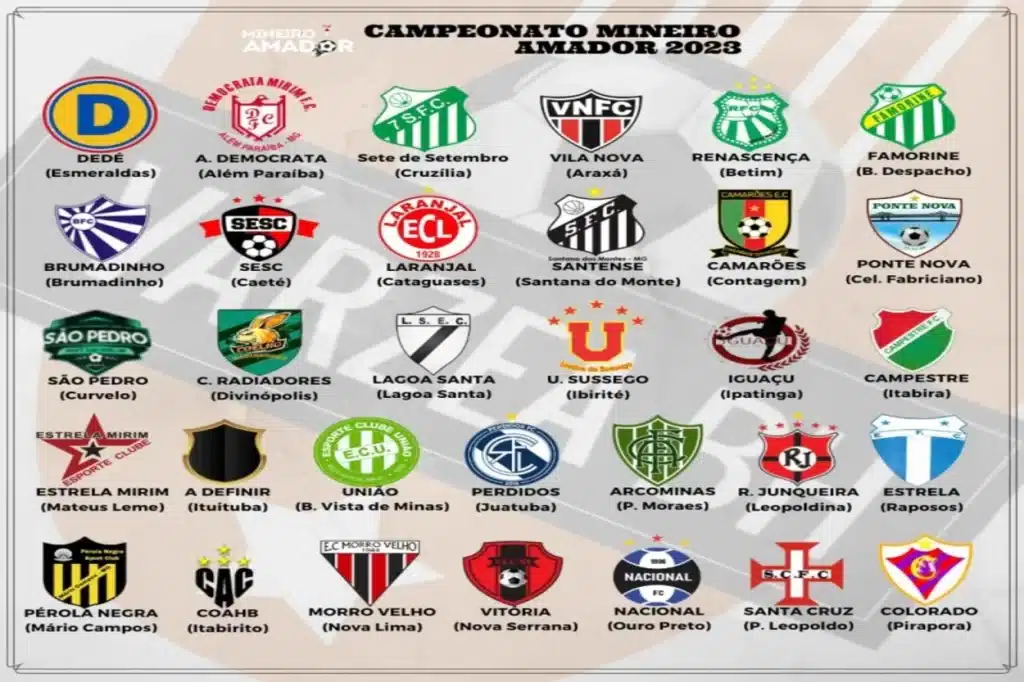 Equipes participantes do 3º Campeonato Mineiro Amador