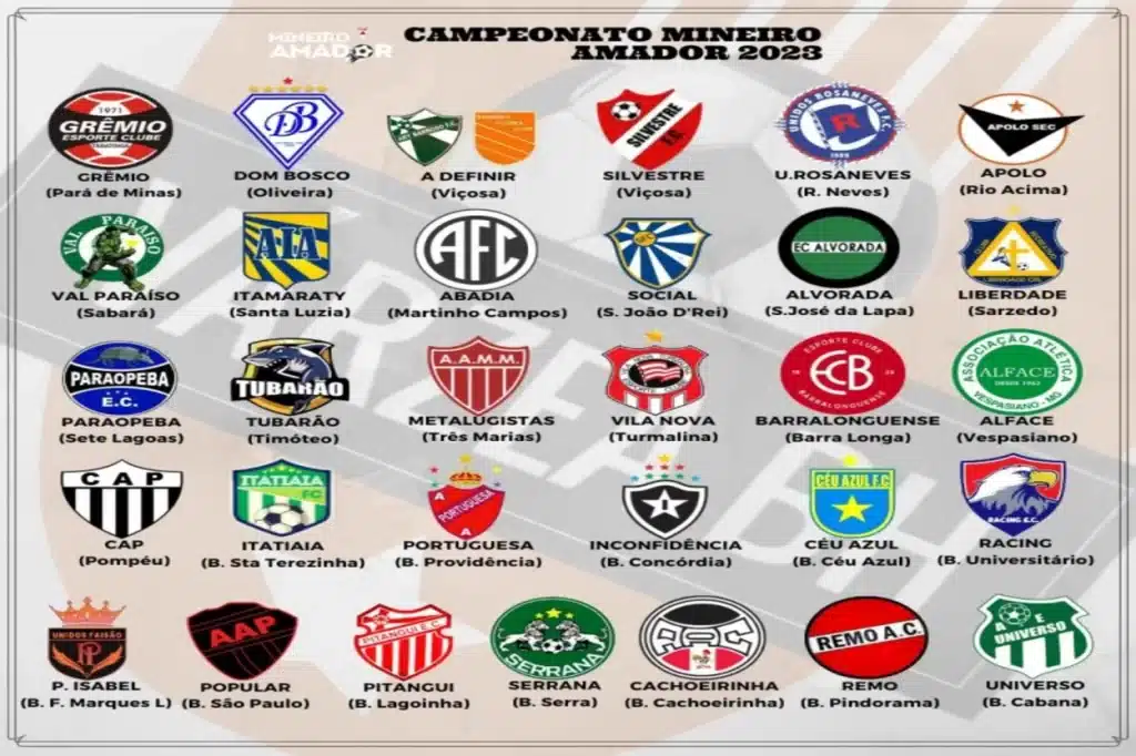 Equipes participantes do 3º Campeonato Mineiro Amador