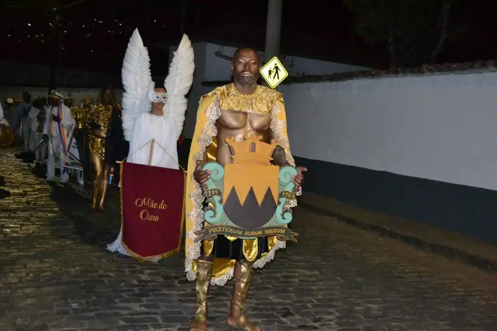 No Triunfo Eeucarístico, Weslen Xavier representou Ouro Preto, bairro de Vila Rica, onde situava a Nova Matriz do Pilar