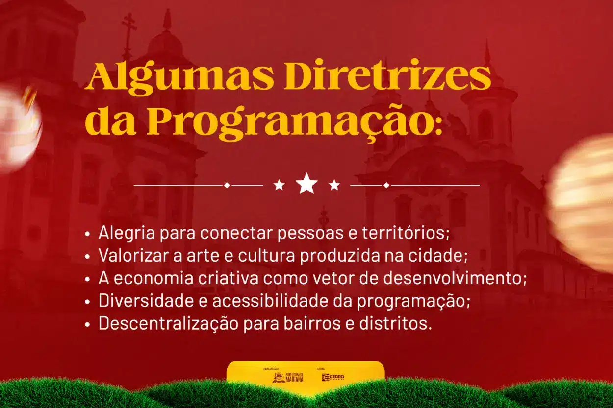 A concepção da programação do Natal de Luz 2023 foi baseada em cinco diretrizes básicas