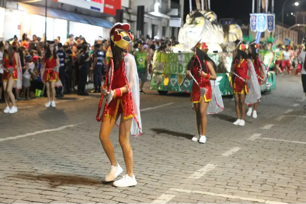Desfile das escolas de samba no domingo (11) de Carnaval