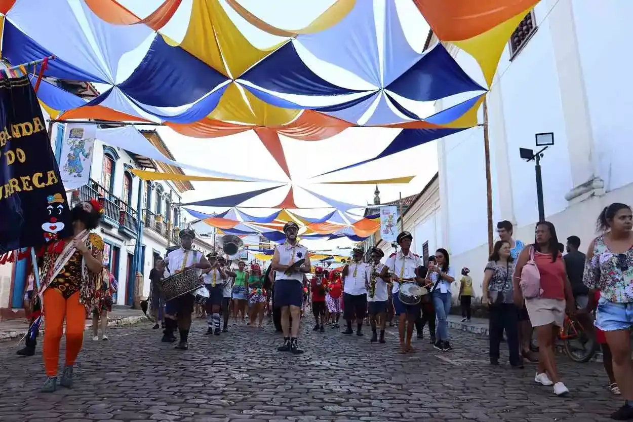 A banda do Palhaço Furreca fez a alegria de foliões de todas as idades