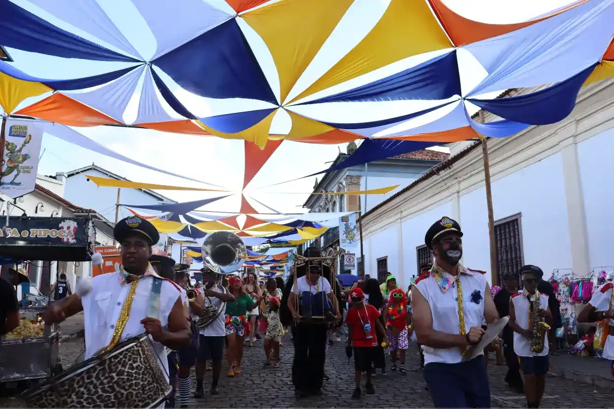 A banda do Palhaço Furreca fez a alegria de foliões de todas as idades