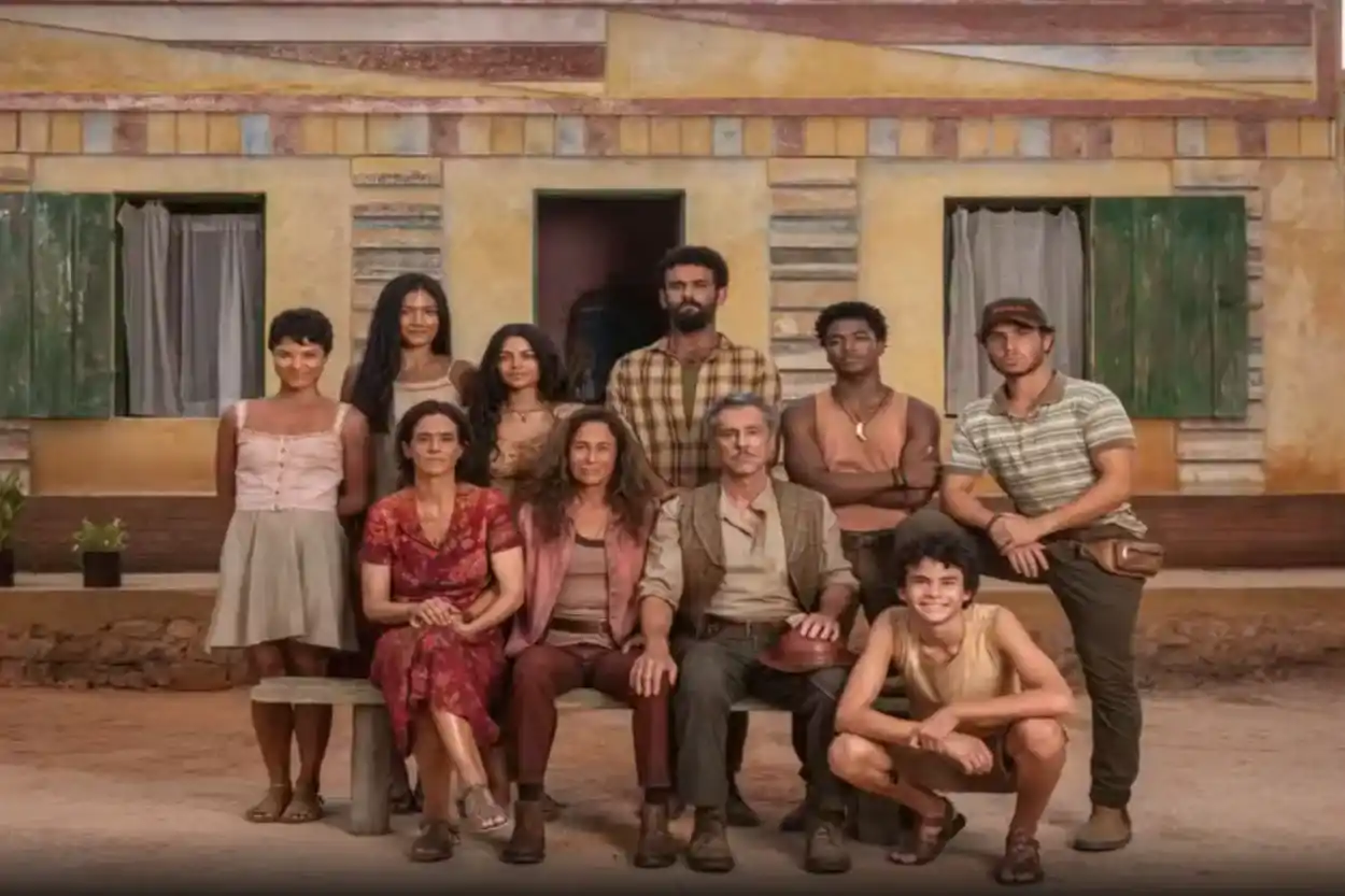 elenco da novela que iniciou gravações em Mariana