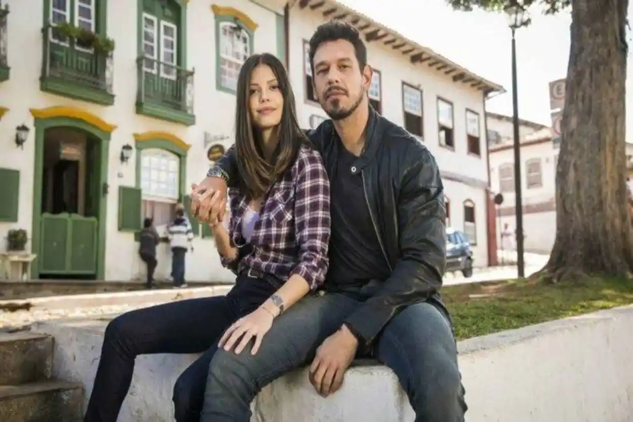 Gravações da novela "Espelho da Vida" em Mariana, 2019. Foto: Divulgação/Rede Globo