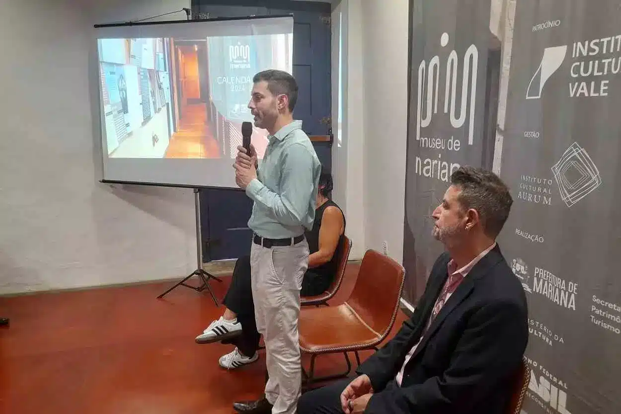 A abertura do evento de lançamento da programação anual do Museu de Mariana foi feita por Cristiano Vilas Boas, vice-prefeito municipal