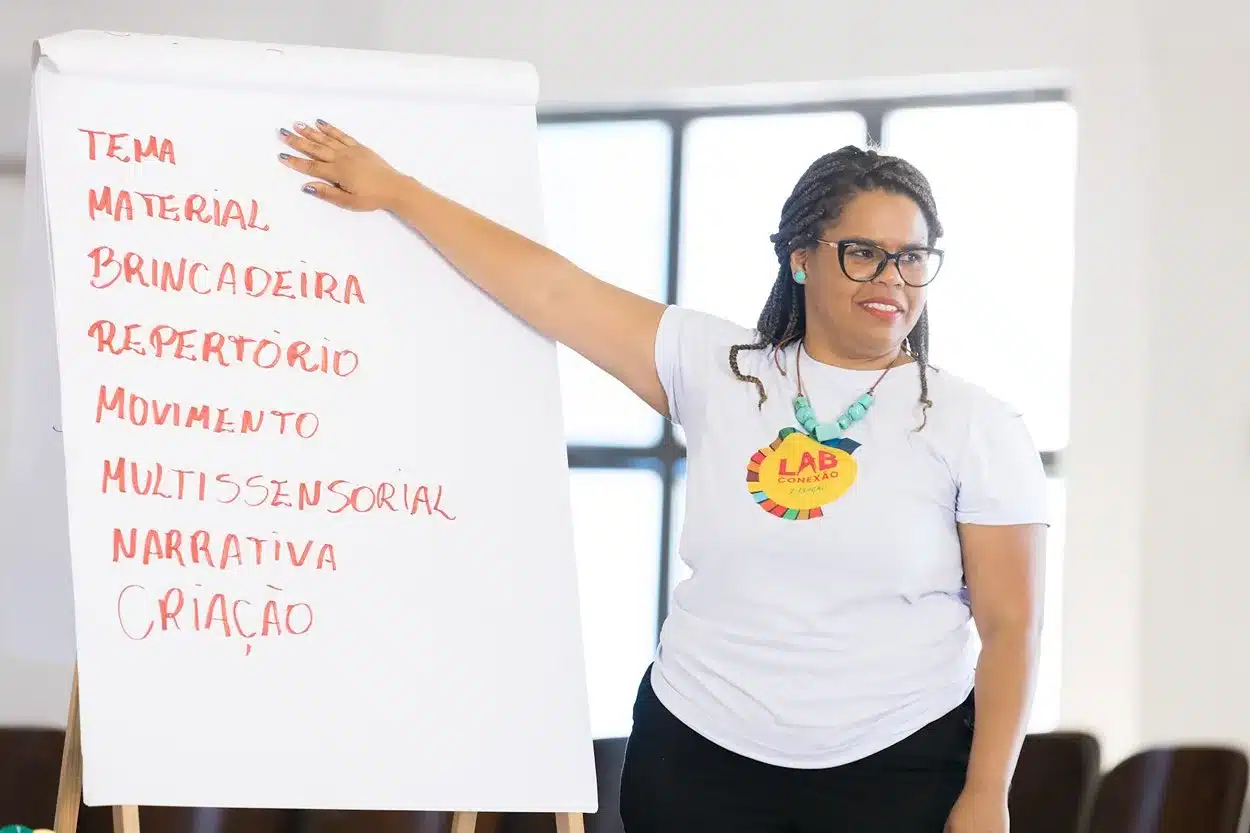 Entre as várias atividades promovidas na semana do Lab Conexão em Mariana, a oficina de musicalização brincante chamou a atenção do público