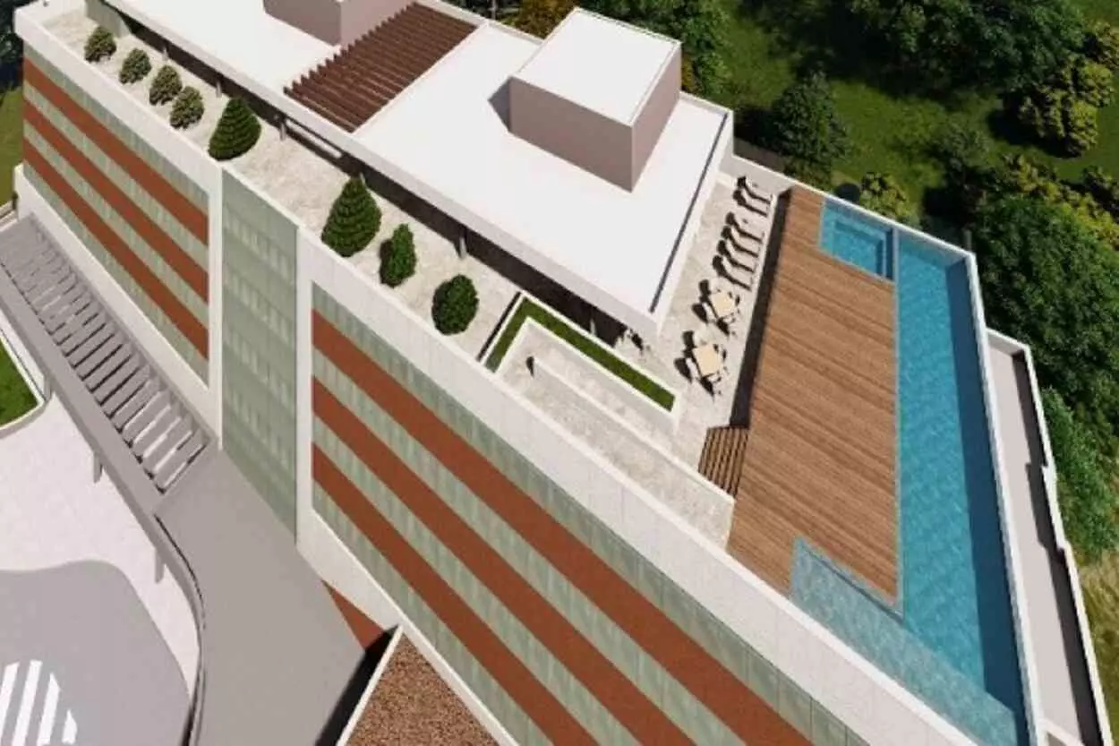 Perspectiva artística do Hotel Villa Mariana