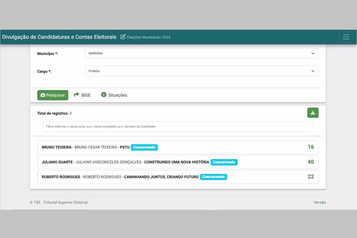 Última das candidaturas registradas em Mariana foi a de Roberto Rodrigues e Rodrigo Miranda