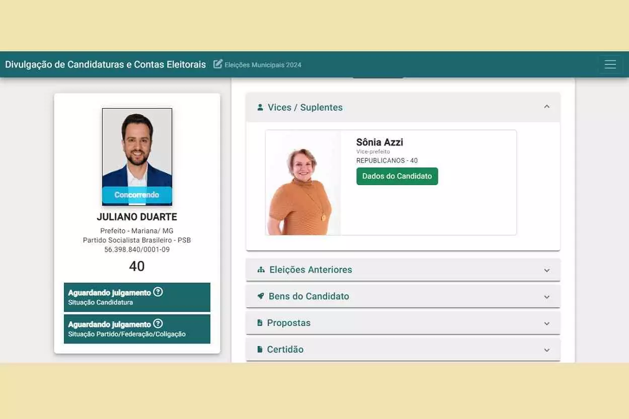 A candidatura da vice de Juliano Duarte só foi anunciada nesta semana