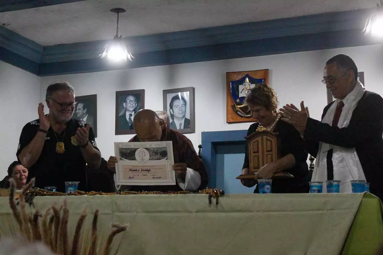 Foto para a matéria da visita de Thakur Powdyel.