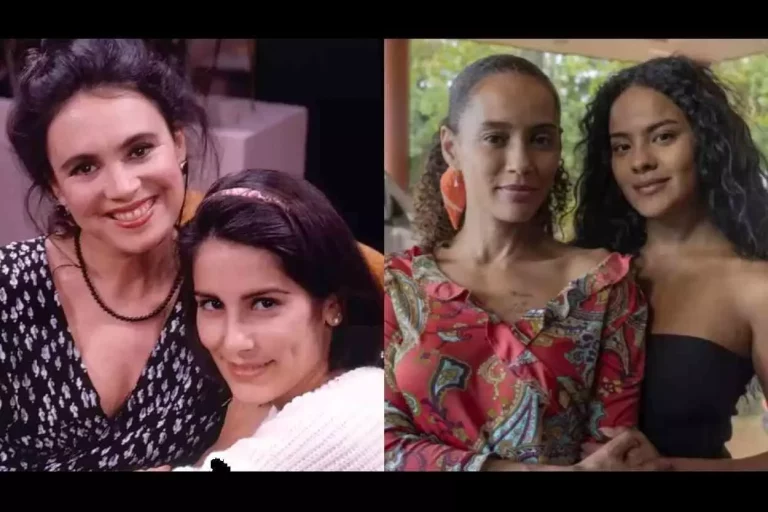 Regina Duarte e Glória Pires; Taís Araújo e Bella Campos, intérpretes das duas principais personagens da versão original e da nova versão da novela Vae Tudo