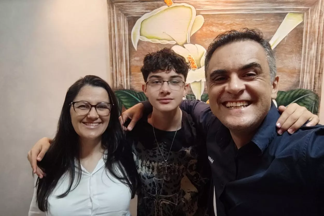 Pais e aluno que participou da OBMEP