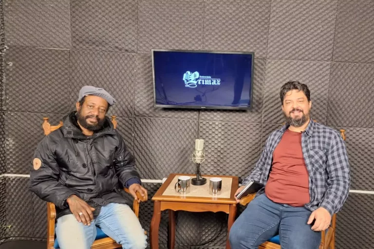 Douguinissimo durante entrevista no estúdio da Agência Primaz