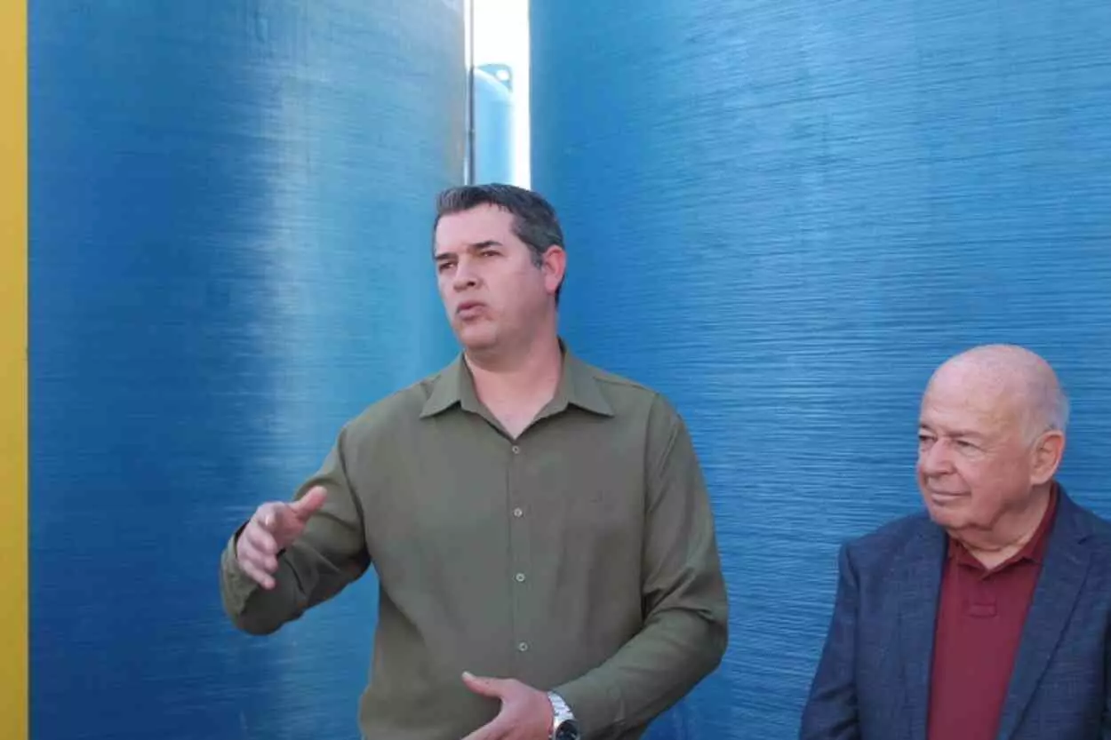 Narcísio Gonçalves foi uma das autoridades presentes à inauguraçao da ETE reformada e revitalizada pela Saneouro