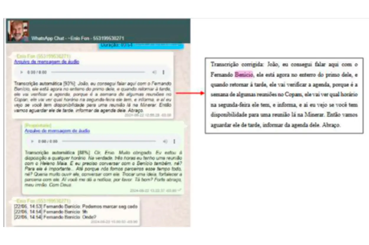 Prova demonstra ligações entre Fernando e Ênio, conselheiros do CODEMA de Mariana na Operação Rejeito
