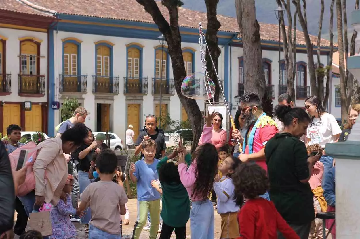 Oficina de Bolha de Sabão no encontro de Palhaços