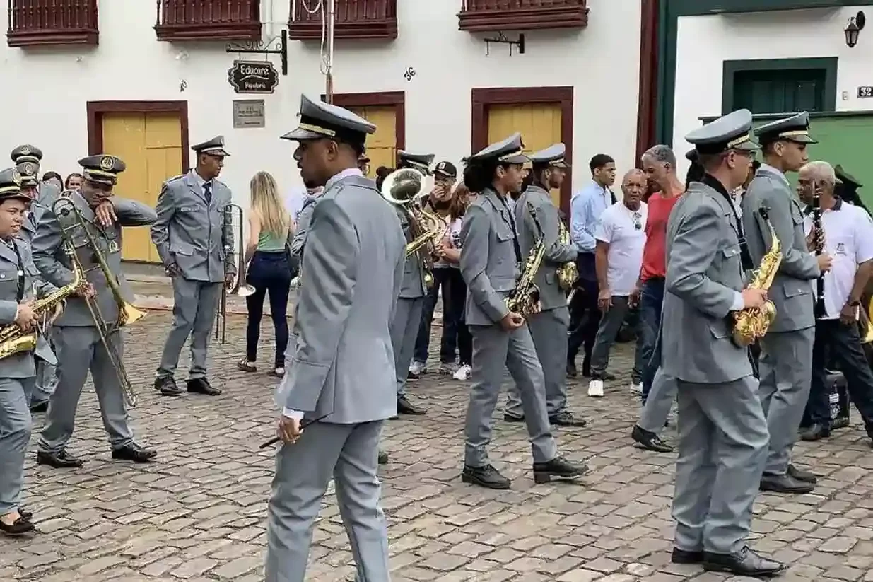 A Sociedade Musical São Sebastião de Passagem de Mariana coleciona mais de 113 anos de história na cidade. Foto: Amanda de Paula Almeida/ Agência Primaz