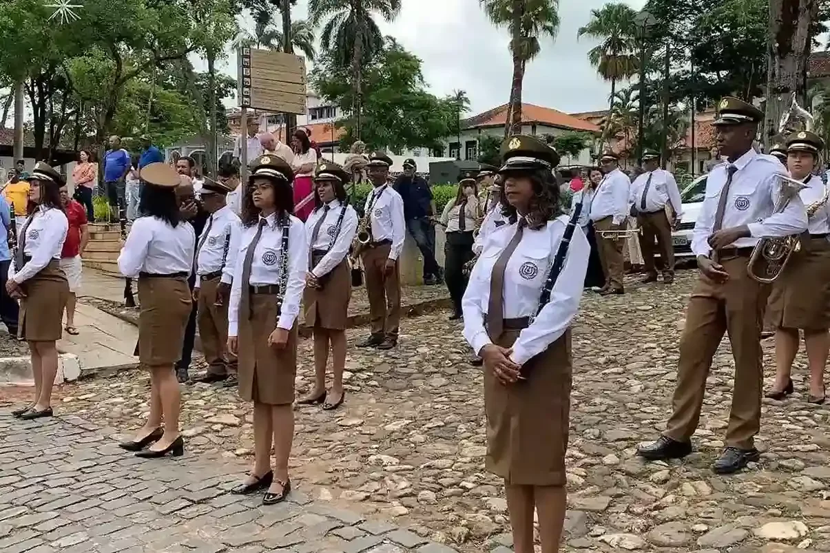 A Banda Santa Cecília de Passagem também marcou presença no encontro