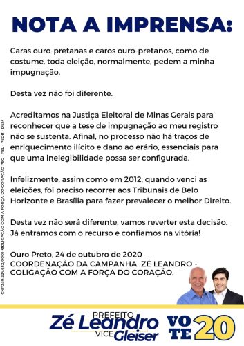 Nota à Imprensa